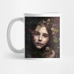 Portrait of A Child Wearing A Garland of Flowers Mug